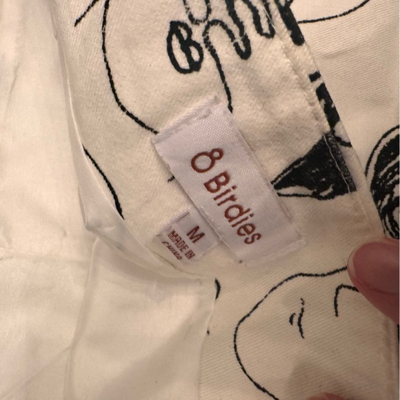 8 BIRDIES Graphic Face Print Mini Skirt - Picture 4 of 4